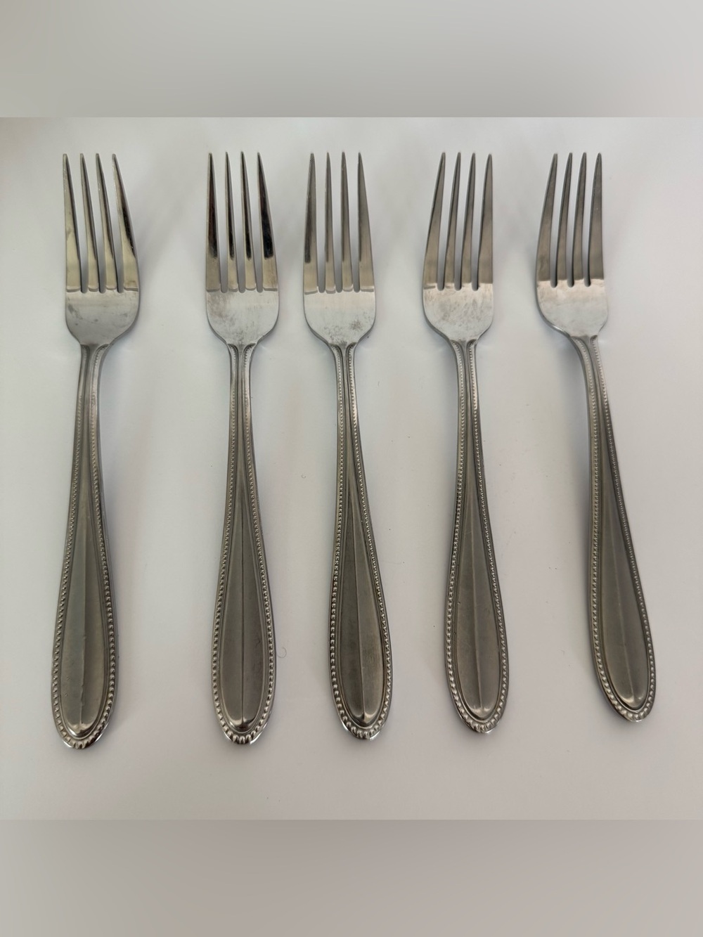 Set Of 5 Dinner Forks Robinson Eastford Stainless Steel Flatware 8"